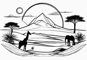 african sahara tattoo idea