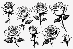 Single Rose with stem tattoo idea