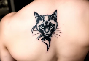 black cat tattoo idea