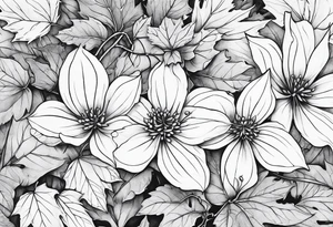 single maple tattoo idea