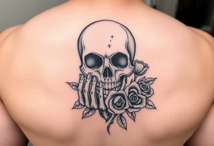 skull, hand roses
femanine tattoo idea