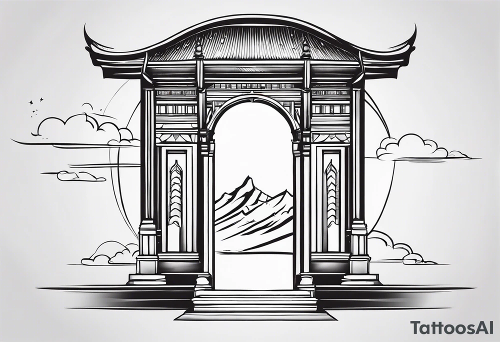 heaven gate vector tattoo idea