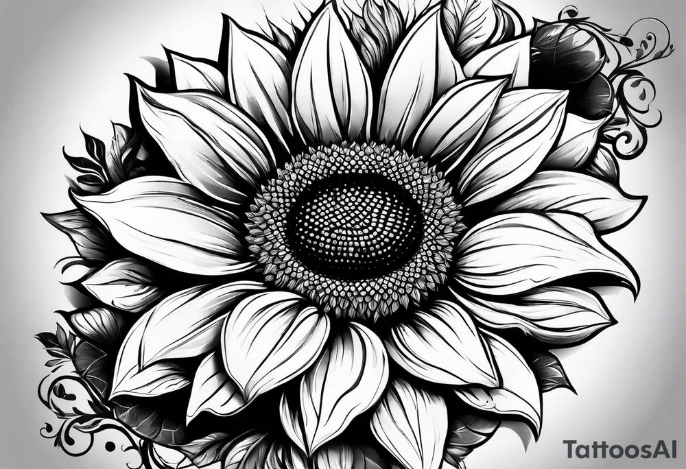 Sunflower sleevr tattoo idea