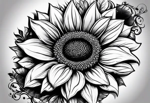 Sunflower sleevr tattoo idea
