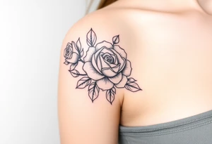 rose and mum tattoo tattoo idea