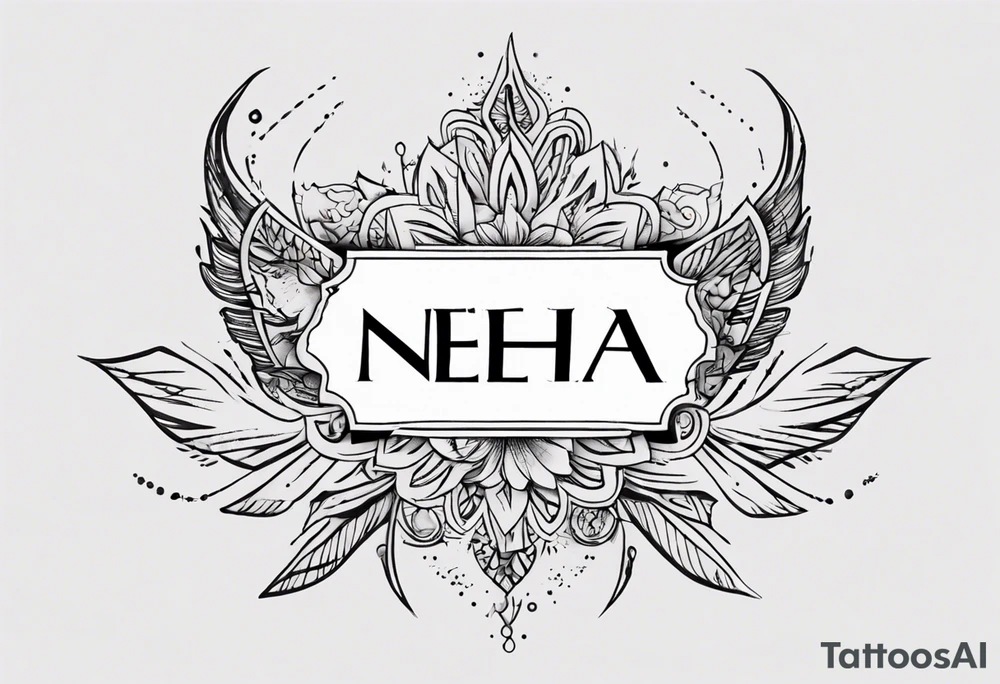 Name Neha tattoo idea