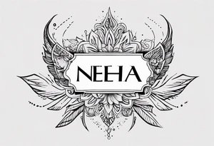 Name Neha tattoo idea