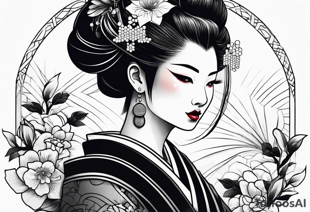 Geisha old school tattoo idea