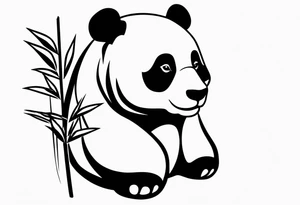 Panda & Bamboo tattoo idea