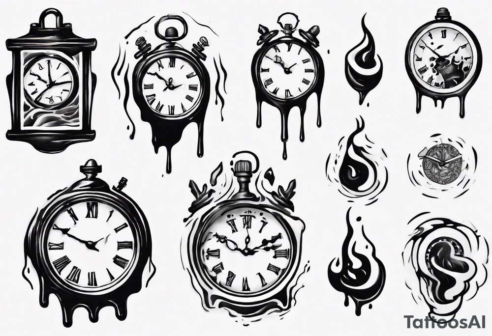 Melting clock. tattoo idea