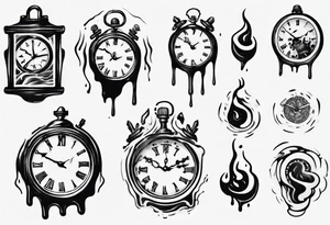 Melting clock. tattoo idea