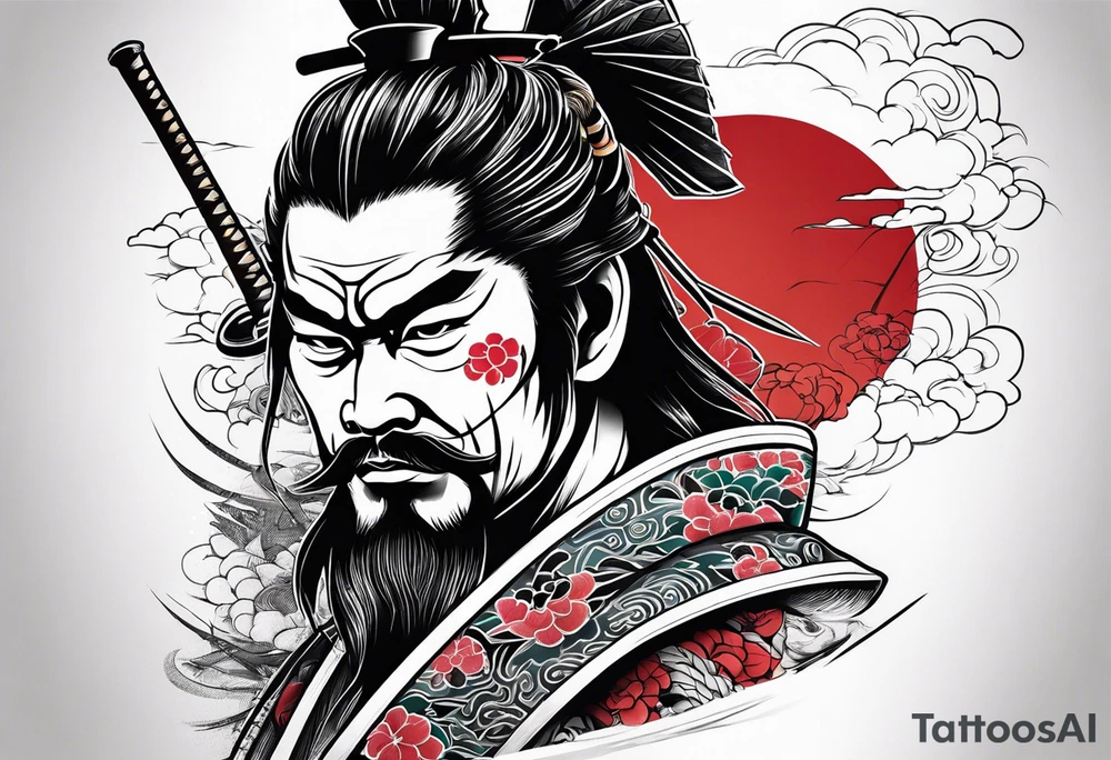 Japanese samurai tattoo idea