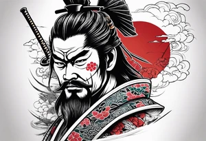 Japanese samurai tattoo idea