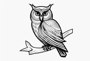 Owl with a koy fish tattoo idea