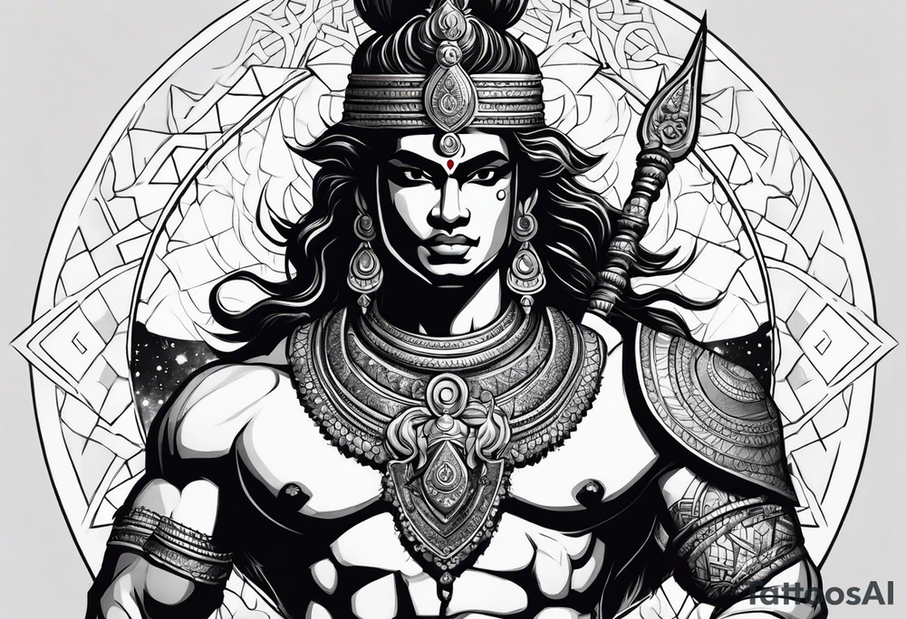 Hindu warrior Karna tattoo idea