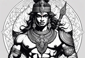 Hindu warrior Karna tattoo idea
