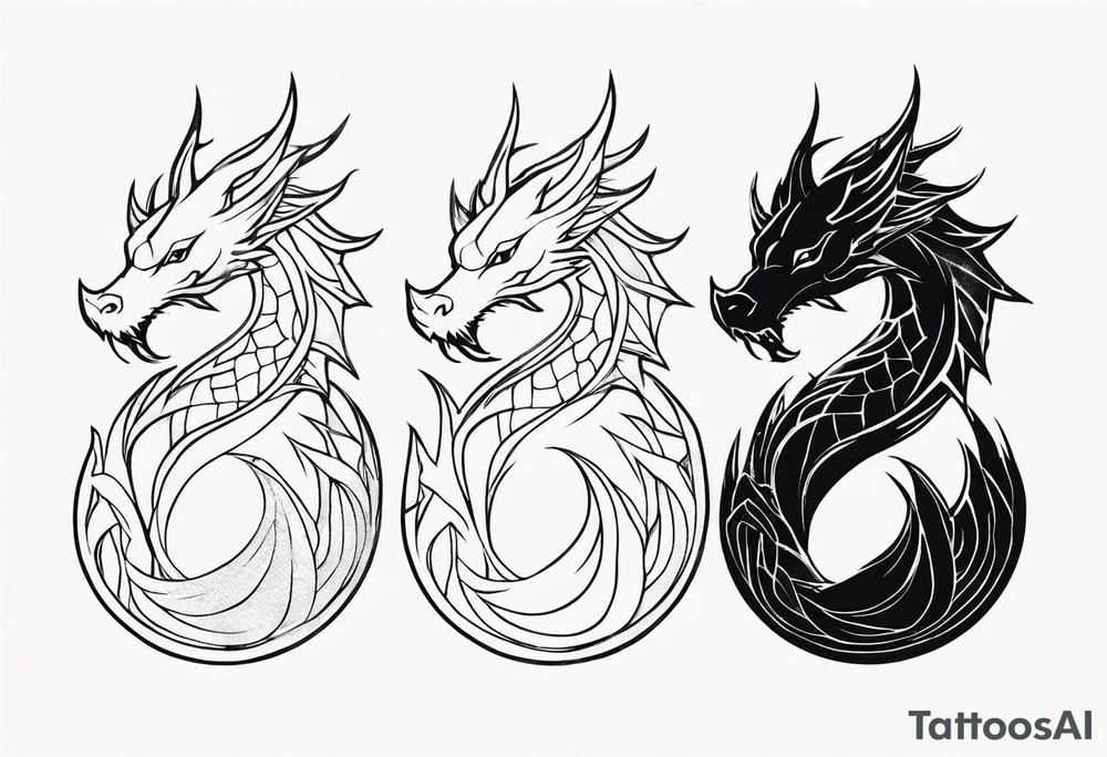 roaring dragons tattoo idea