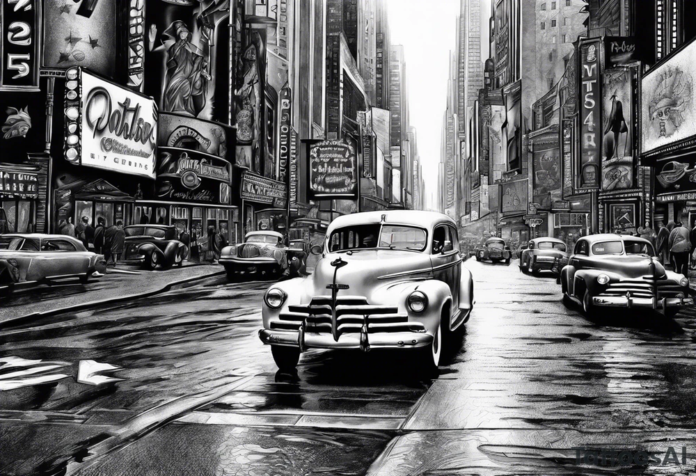 dorothy walking on 42nd street tattoo idea