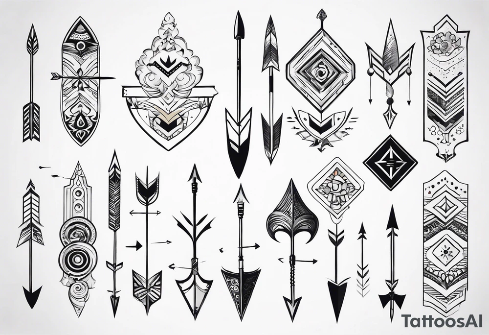 Vintage Arrow: Ornate designs with retro elements tattoo idea