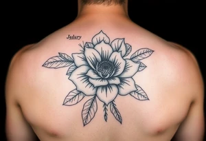 January December july birth flower tattoo idea