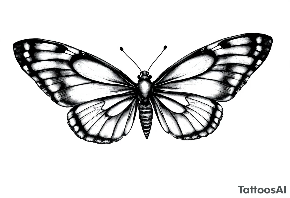 Borboleta e raio tattoo idea