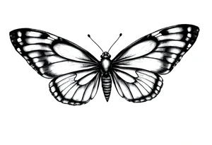 Borboleta e raio tattoo idea