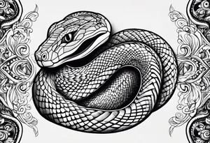 Serpiente bien diseñada con un poco de relleno tattoo idea