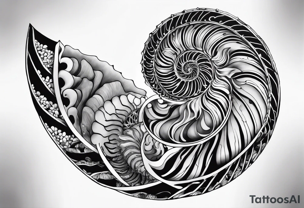 nautilus shell tattoo idea