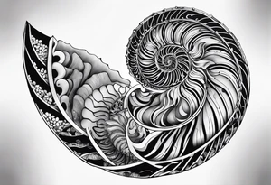 nautilus shell tattoo idea