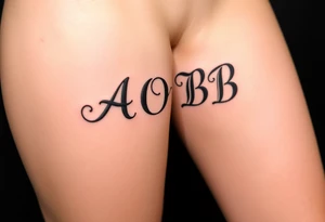 AOB lettering tattoo idea