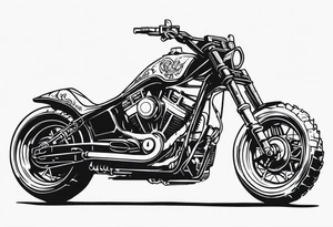 Mad max furiosa motorcycle Octoboss dementis war rig die eternal traditional tattoo idea