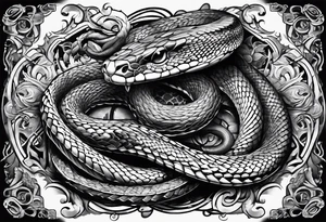 snake around caddeus tattoo idea