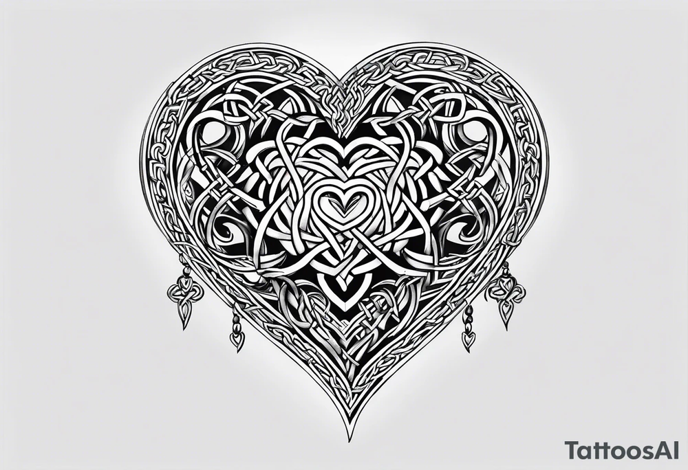 Celtic heart tattoo idea