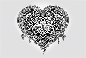 Celtic heart tattoo idea