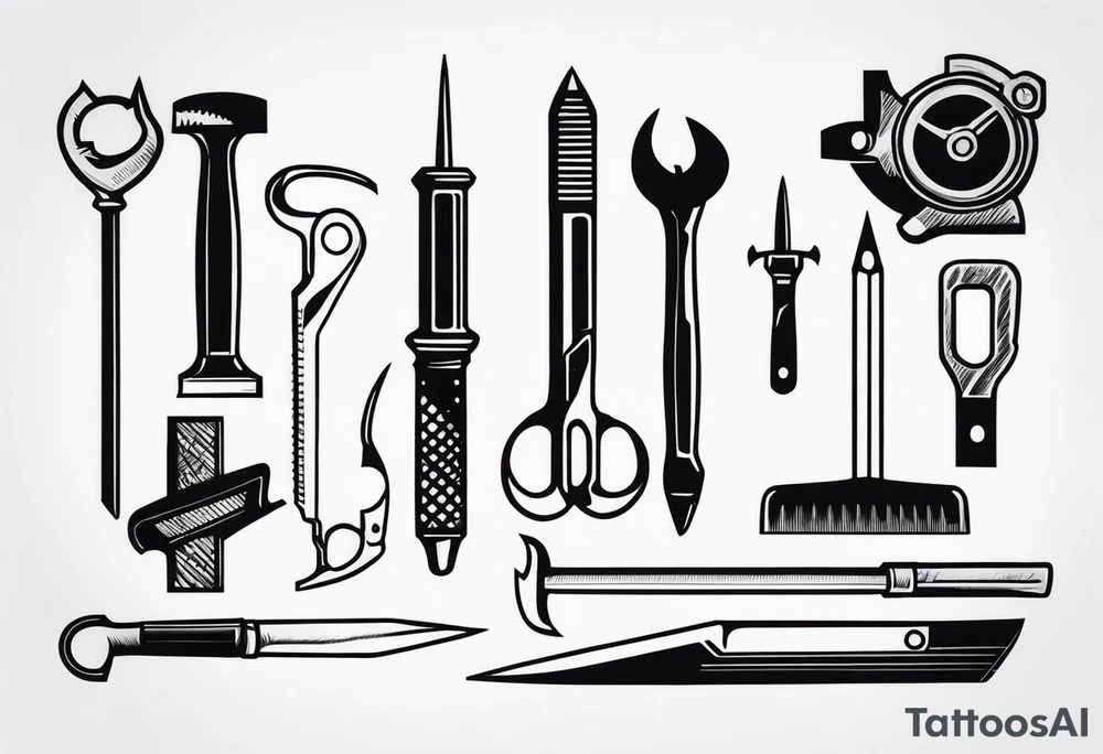 Mechanic tools tattoo idea