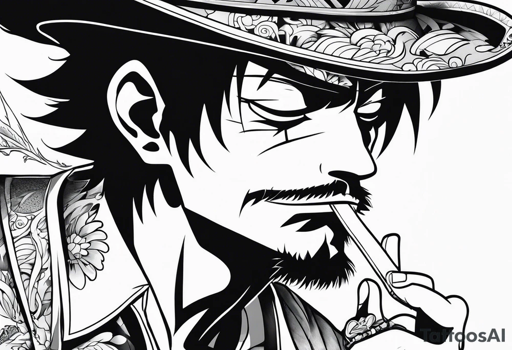 Monkey d luffy smoking a blunt tattoo idea