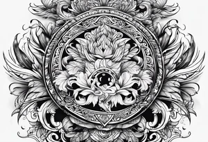 full body tattoo on the back from top to bottom tattoo idea
