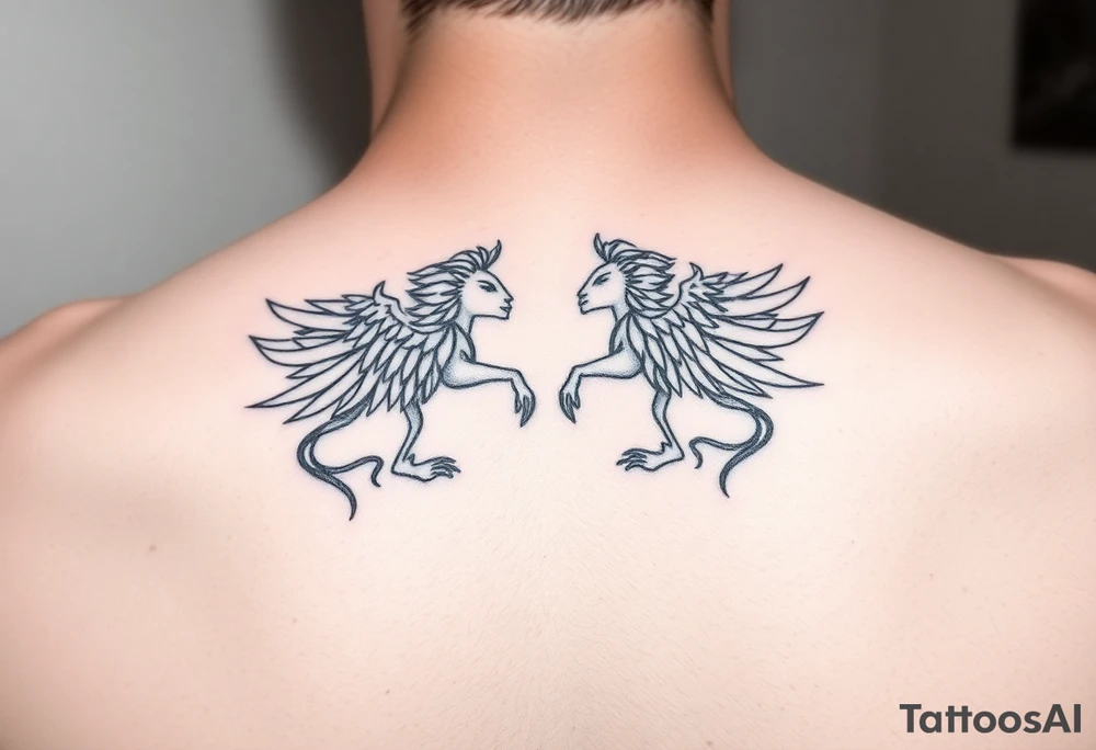 Aquarius twin flame soul mates tattoo idea