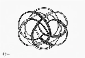 Double infinity symbol, Scottish, with tb5 inside the loop tattoo idea