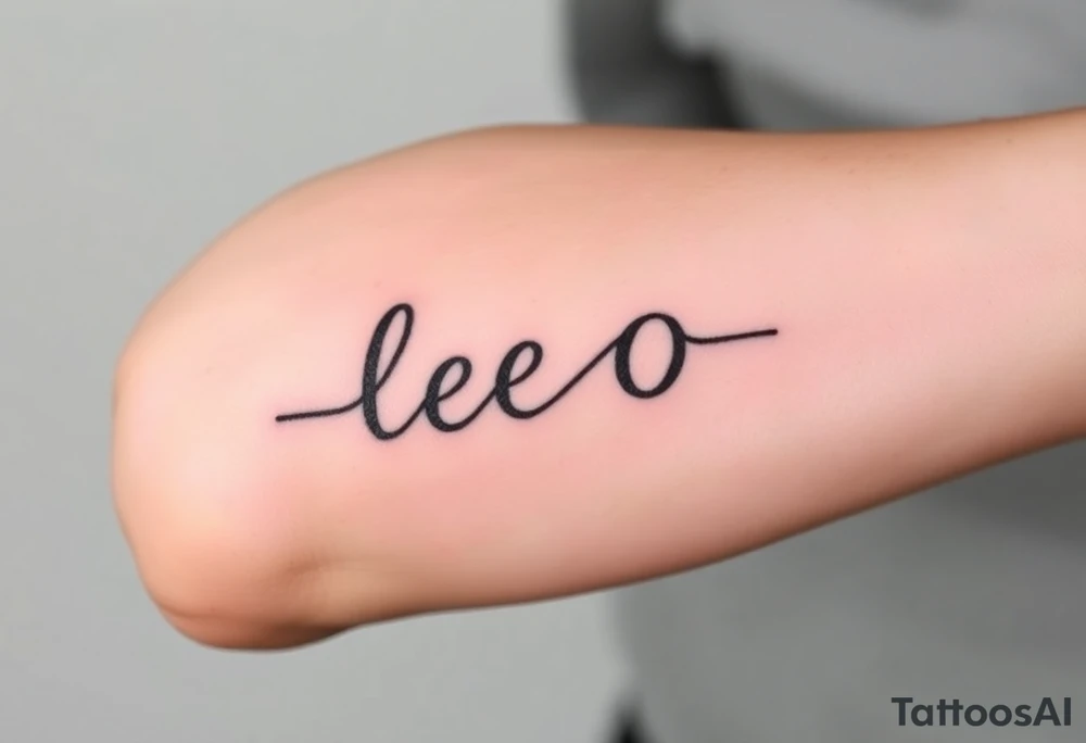 Fancy style "leo"  birth
 sign lion tattoo idea