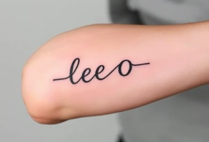 Fancy style "leo"  birth
 sign lion tattoo idea