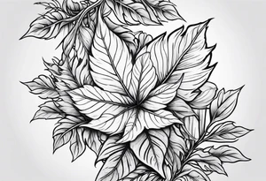 Leaf work tattoo idea