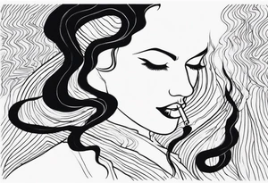 Draw me black smoke coming out of a cigarette tattoo idea