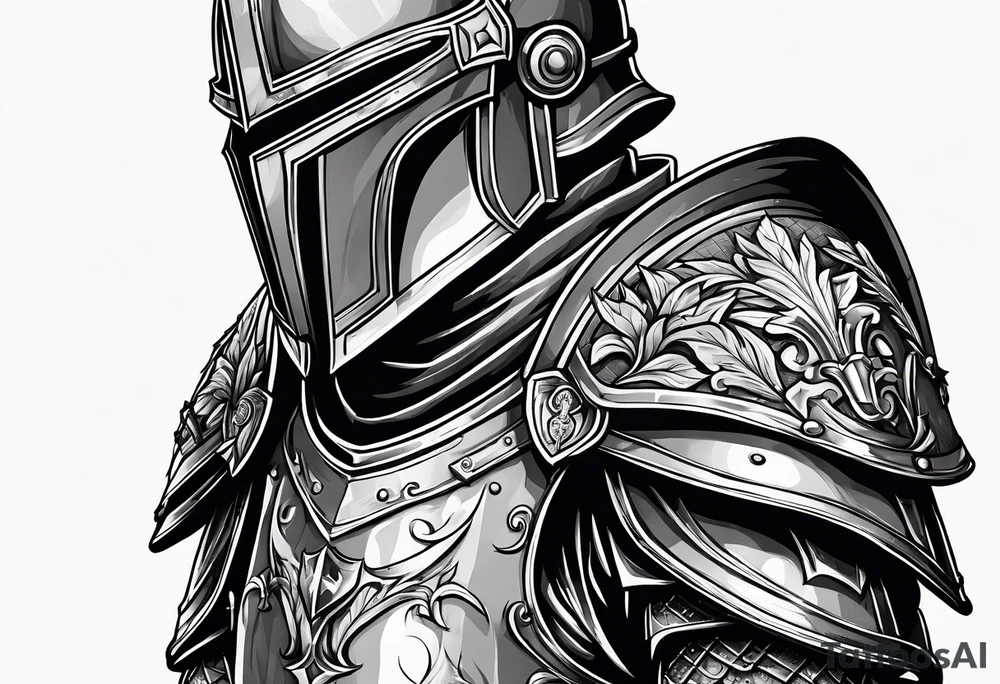 knight with heavy armor tattoo idea
