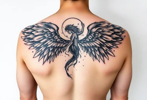Archangel ariel tattoo stencil tattoo idea