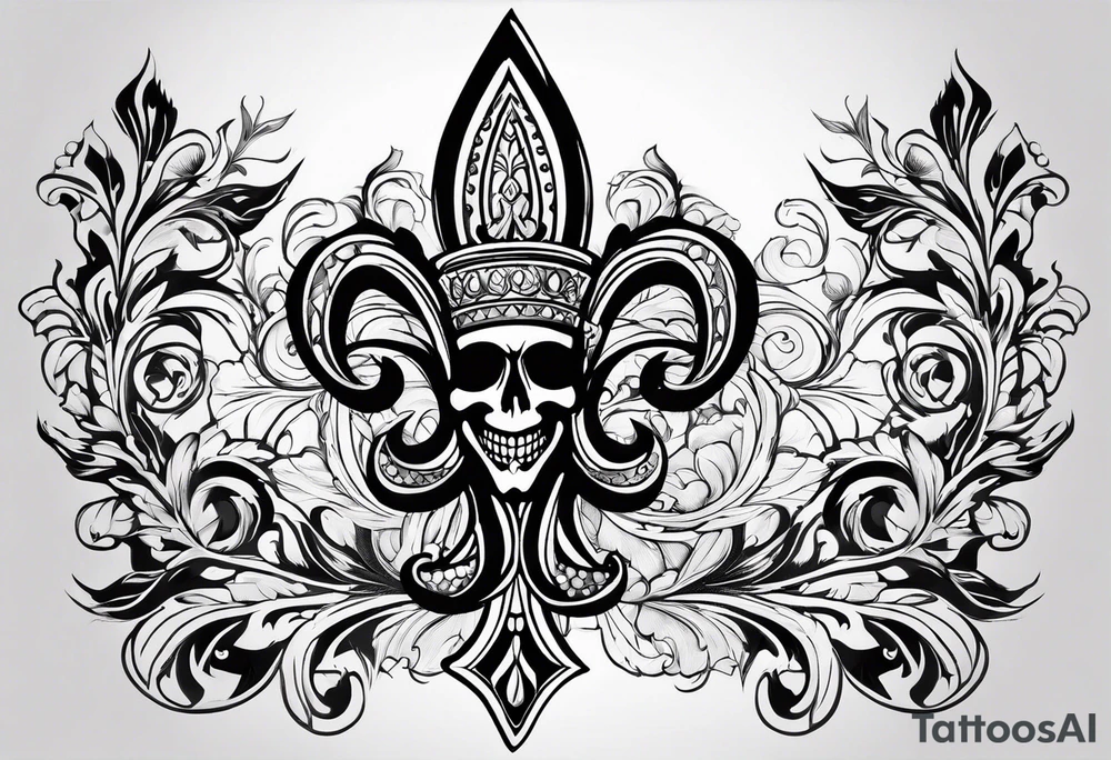 fleur du lis tattoo idea