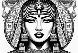 egyptian theme , cleopatra , pyramids,  all seeing eye tattoo idea