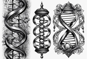 DNA forearm tattoo idea
