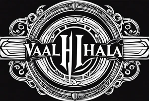 Valhalla  steps round 
 shield sword tattoo idea