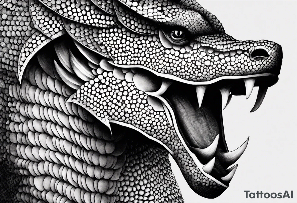 scaly armor tattoo idea